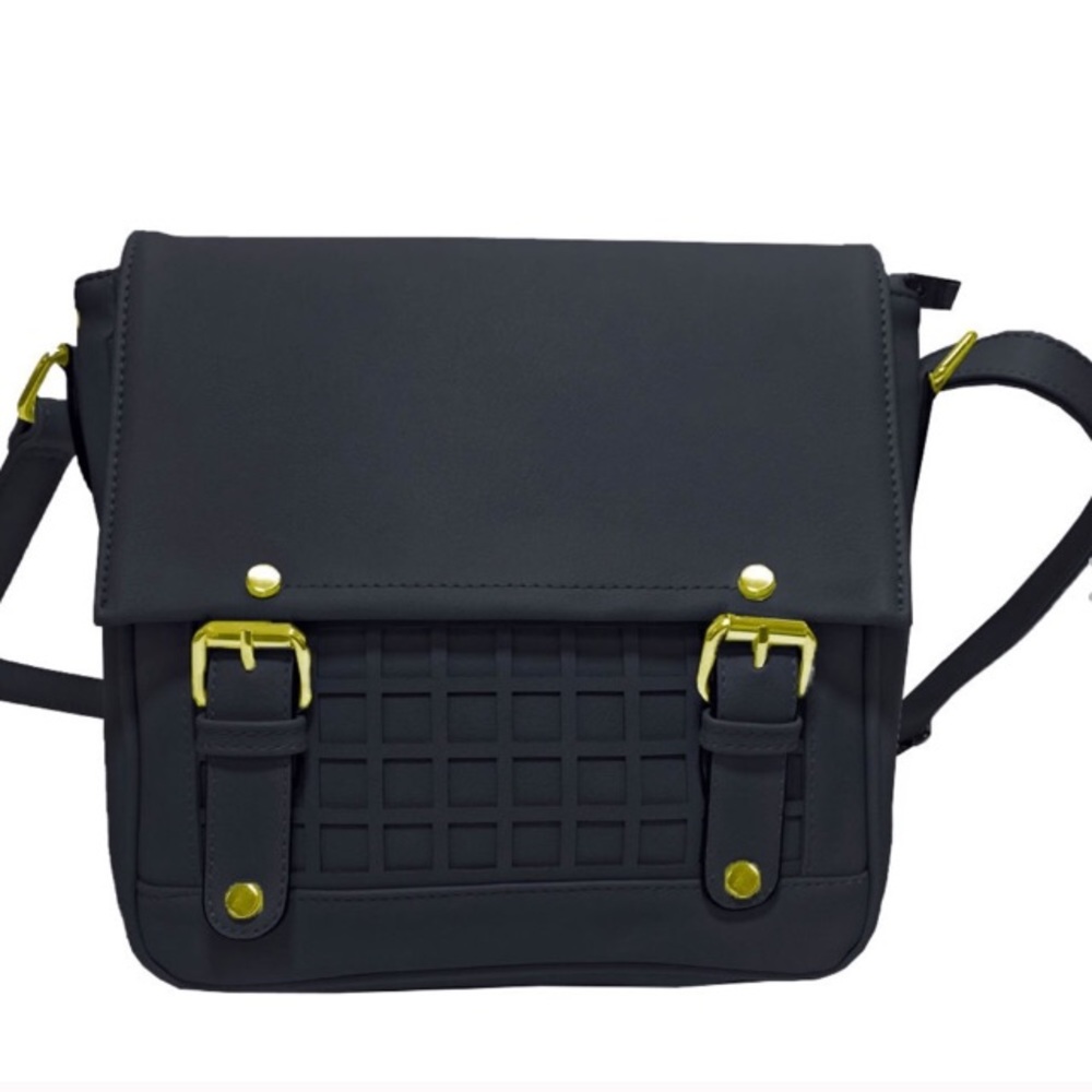 Black Buckle Crossbody Bag